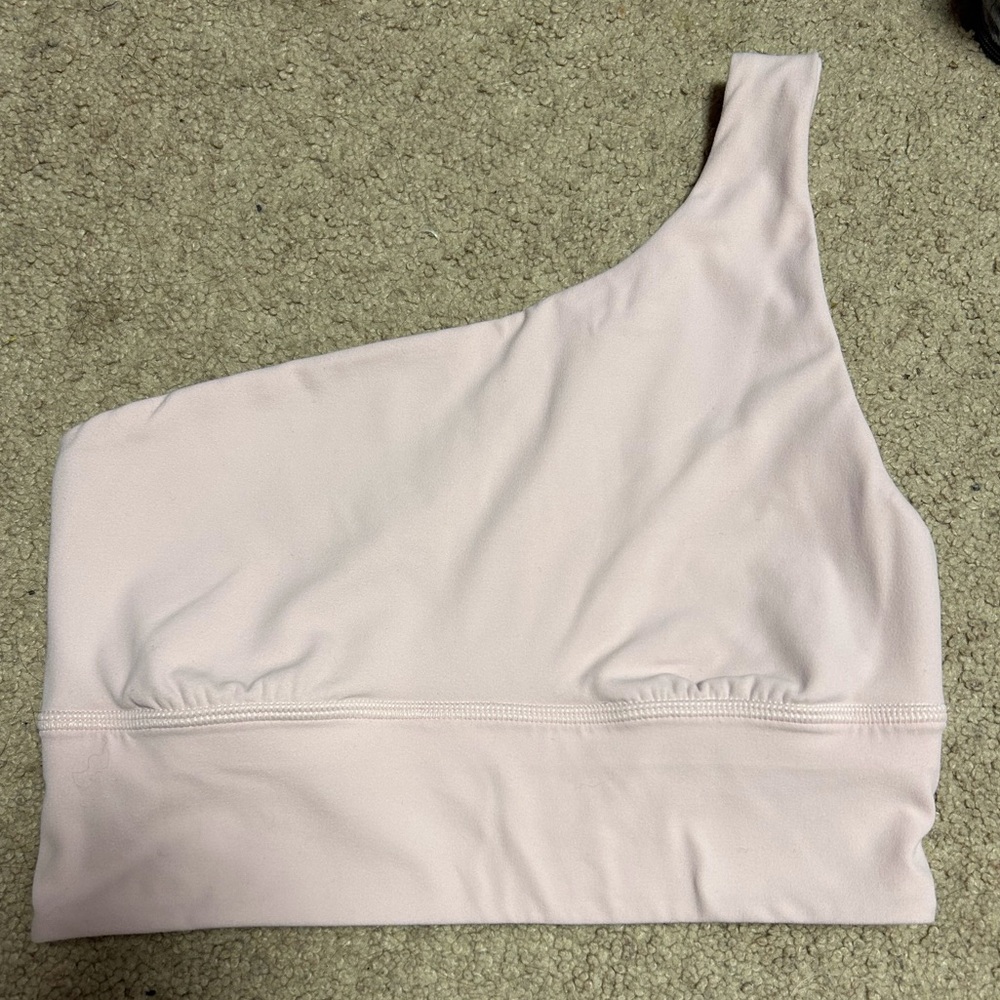 PINK Lululemon align asymmetrical bra. Light support, a/b cup.